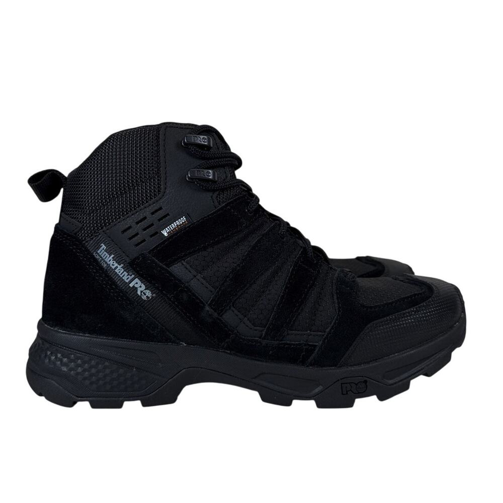 Timberland Pro Switchback LT Hiking‎ Boots Mens 7.5 M Black Soft Toe Waterproof